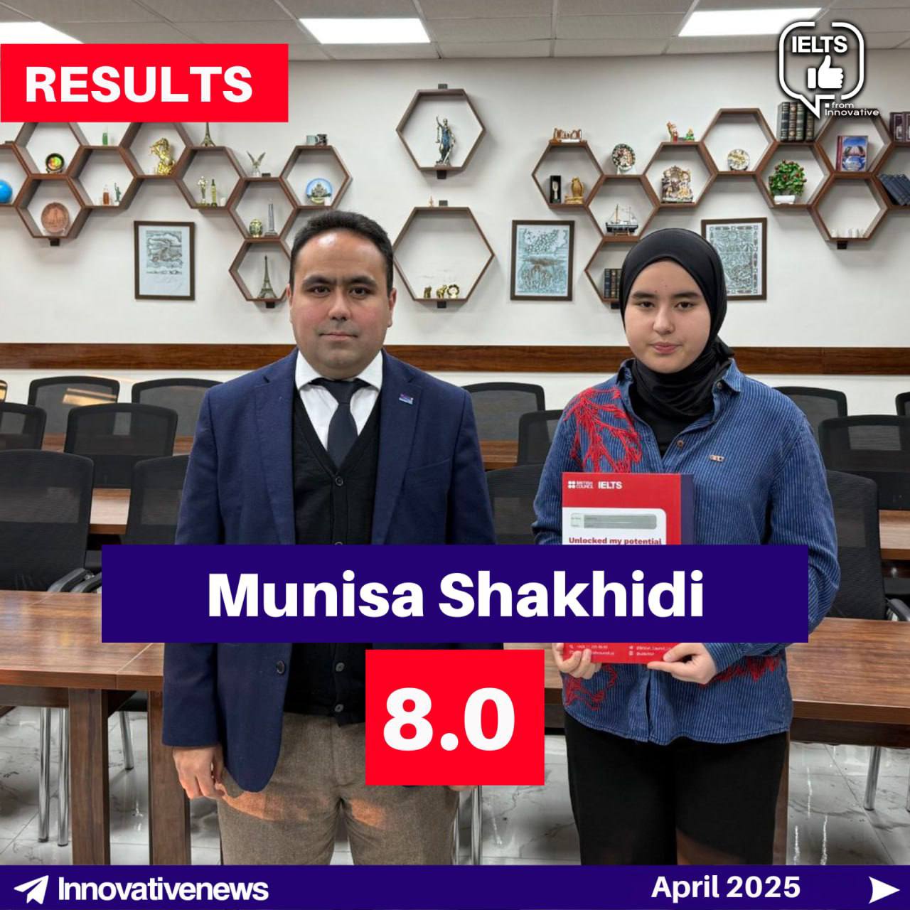 Munisa Shakhidi IELTS 8.0 Result
